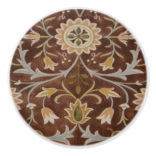 Morris Little Flower Art Nouveau Detail Ceramic Knob