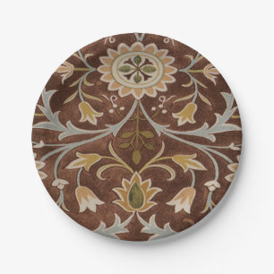 Morris Little Flower Art Nouveau Detail Paper Plate