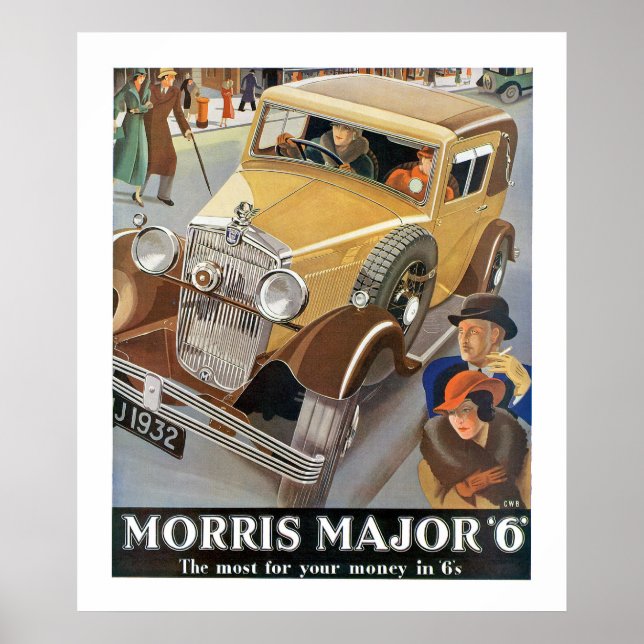 Morris Major &#x27;6&#x27; Automobile Ad Poster (Front)
