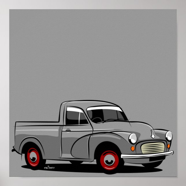 Morris Minor 1000 pickup grey Poster (Front)