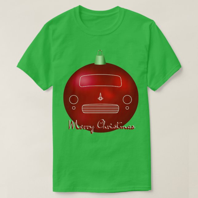 Morris Minor British classic Christmas ball specia T-Shirt (Design Front)