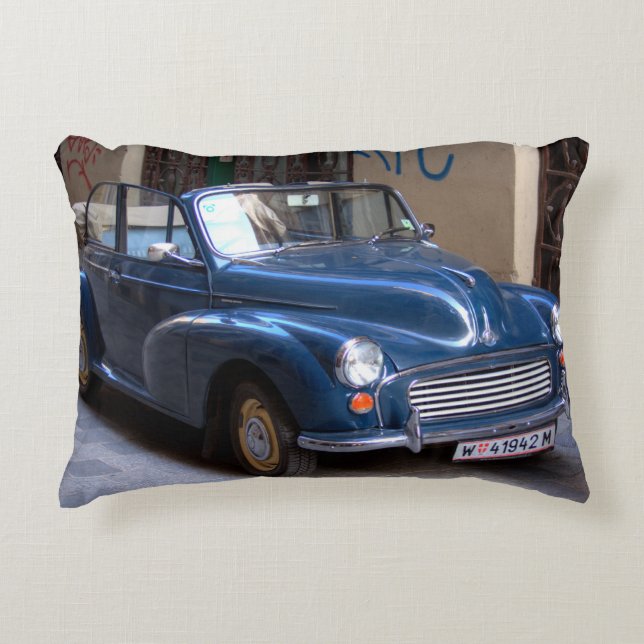 Morris Minor Convertible Tourer Decorative Cushion (Front)