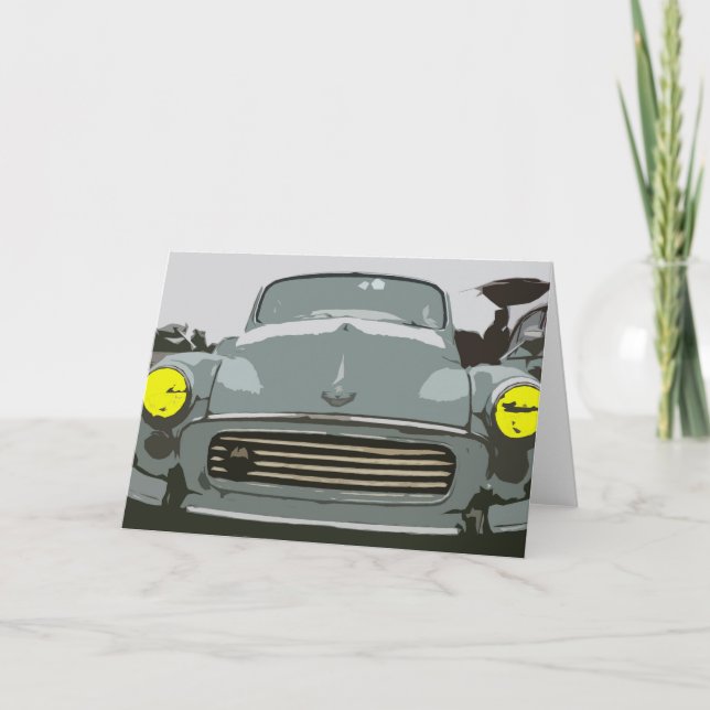 Morris Minor Greetings Card (Front)