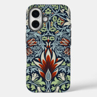 Morris Navy Blue Snakeshead Floral Wallpaper