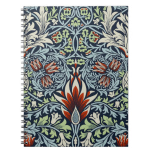Morris Navy Blue Snakeshead Floral Wallpaper Notebook