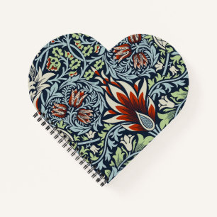 Morris Navy Blue Snakeshead Floral Wallpaper Notebook