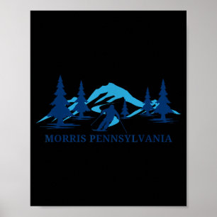 Morris pennsylvania ski resort skiing skier  poster
