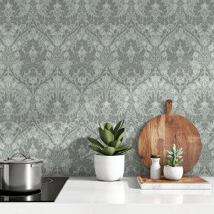 Morris Spring Thicket Sage Green Soft Grey Wallpaper