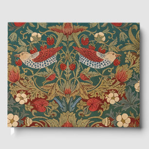 Morris - Strawberry Thief  #2 Floral Pattern  Guest Book