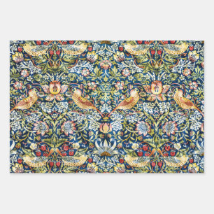 Morris - Strawberry Thief  Bird & Floral Pattern Wrapping Paper Sheet