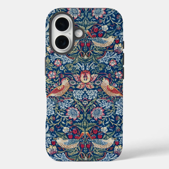 Morris Strawberry Thief Classic Indigo Blue Fine Case-Mate iPhone Case (Back)