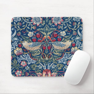 Morris Strawberry Thief Classic Indigo Blue Fine Mouse Pad
