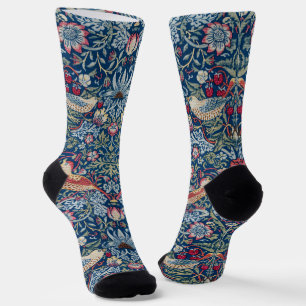 Morris Strawberry Thief Classic Indigo Blue Fine Socks