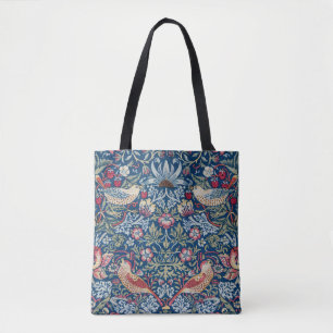 Morris Strawberry Thief Classic Indigo Blue Fine Tote Bag