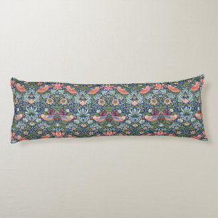 Morris Strawberry Thief Floral Pattern Blue Green Body Cushion