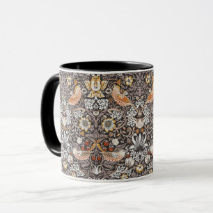 Morris Strawberry Thief Floral Pattern Earth Tones Mug