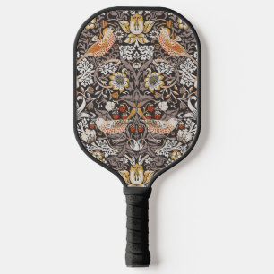 Morris Strawberry Thief Floral Pattern Earth Tones Pickleball Paddle