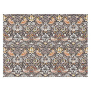 Morris Strawberry Thief Floral Pattern Earth Tones Tablecloth