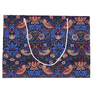 Morris Strawberry Thief Lavender Purple Rose Art Large Gift Bag