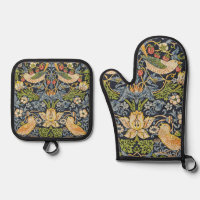 Morris Strawberry Thief Navy Blue Vintage Fine Art