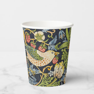 Morris Strawberry Thief Navy Blue Vintage Fine Art Paper Cups