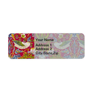 Morris Strawberry Thief Raspberry Red Lime Floral