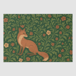 Morris Style Fox Forest Cottagecore Tissue Paper