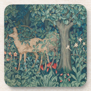 Morris Tapestry Forest Pair of Deer  Coaster