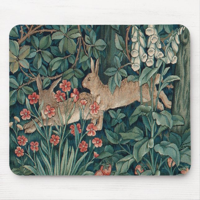 Morris Tapestry Rabbits Mouse Pad (Front)
