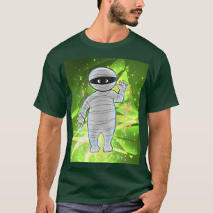 Morris the Mummy on Green  T-Shirt