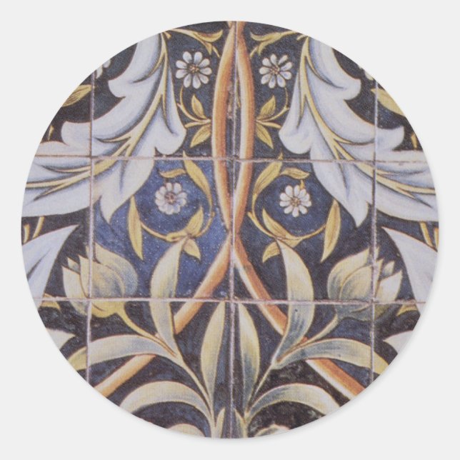 Morris tiles de Morgan Classic Round Sticker (Front)