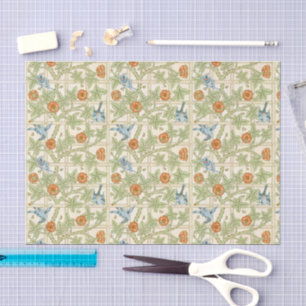 Morris' Trellis 1862 Vintage Flower & Bird Pattern Tissue Paper