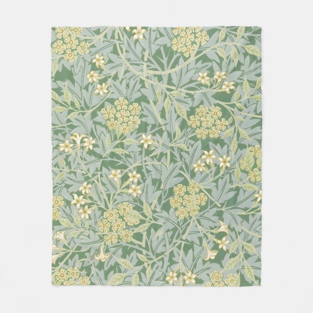 Morris Vine & Jasmine Garden Flower Classic Fleece Blanket (Front)