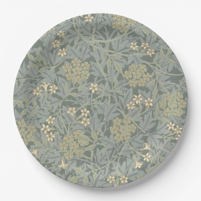 Morris Vine & Jasmine Garden Flower Classic Paper Plate (Front)