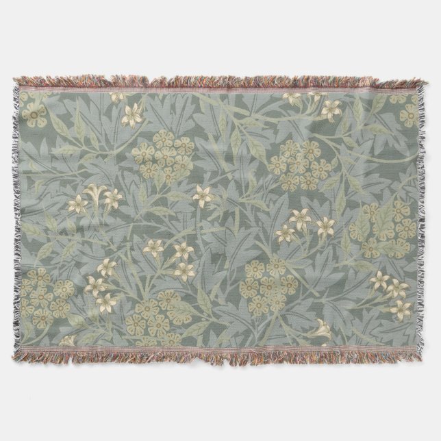 Morris Vine & Jasmine Garden Flower Classic Throw Blanket (Front)