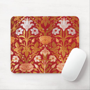 Morris - Vintage 1893 Rose & Lily Flower Pattern Mouse Pad
