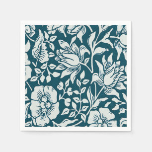 Morris Vintage Blue & White Floral Pattern Napkin