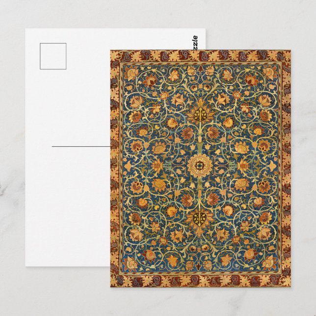 Morris  Vintage Holland Park carpet Pattern Postcard (Front/Back)