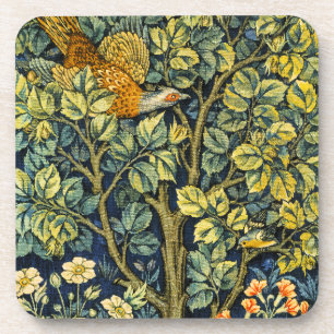Morris Vintage Pheasant squirrel & Flower Pattern Coaster