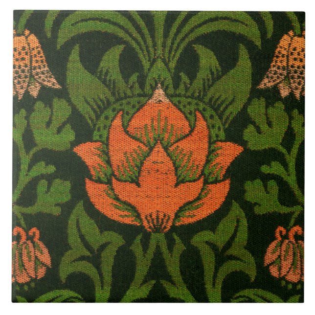 Morris - Violet and Columbine  Tile (Front)