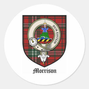 Morrison Clan Crest Badge Tartan Classic Round Sticker
