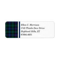 Morrison Clan Green and Blue Scottish Tartan