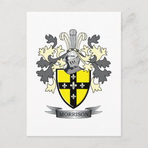 Morrison Family Crest Coat of Arms Postcard
