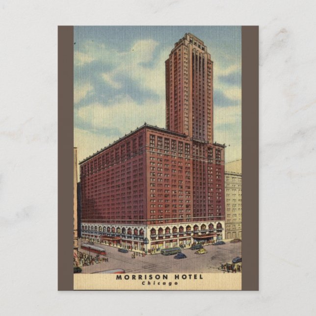 Morrison Hotel Chicago vintage travel Postcard (Front)