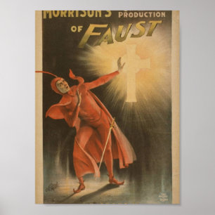 Morrison's of Faust, 'The Cross' Vintage Theatre Poster