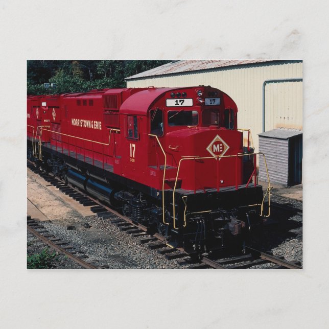 Morristown and Erie Alcos, No. 17 and No. 16, Morr Postcard (Front)