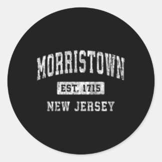 Morristown New Jersey Nj Established Sports Classic Round Sticker