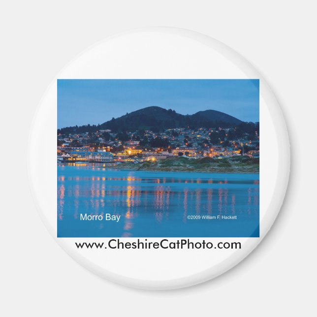 Morro Bay After Dark California Products Magnet (Front)