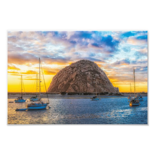 Morro Bay At Dusk Photo Print (Front)