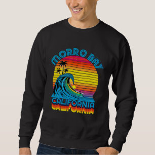 Morro Bay California Retro Throwback Surf & Beach  Sweatshirt